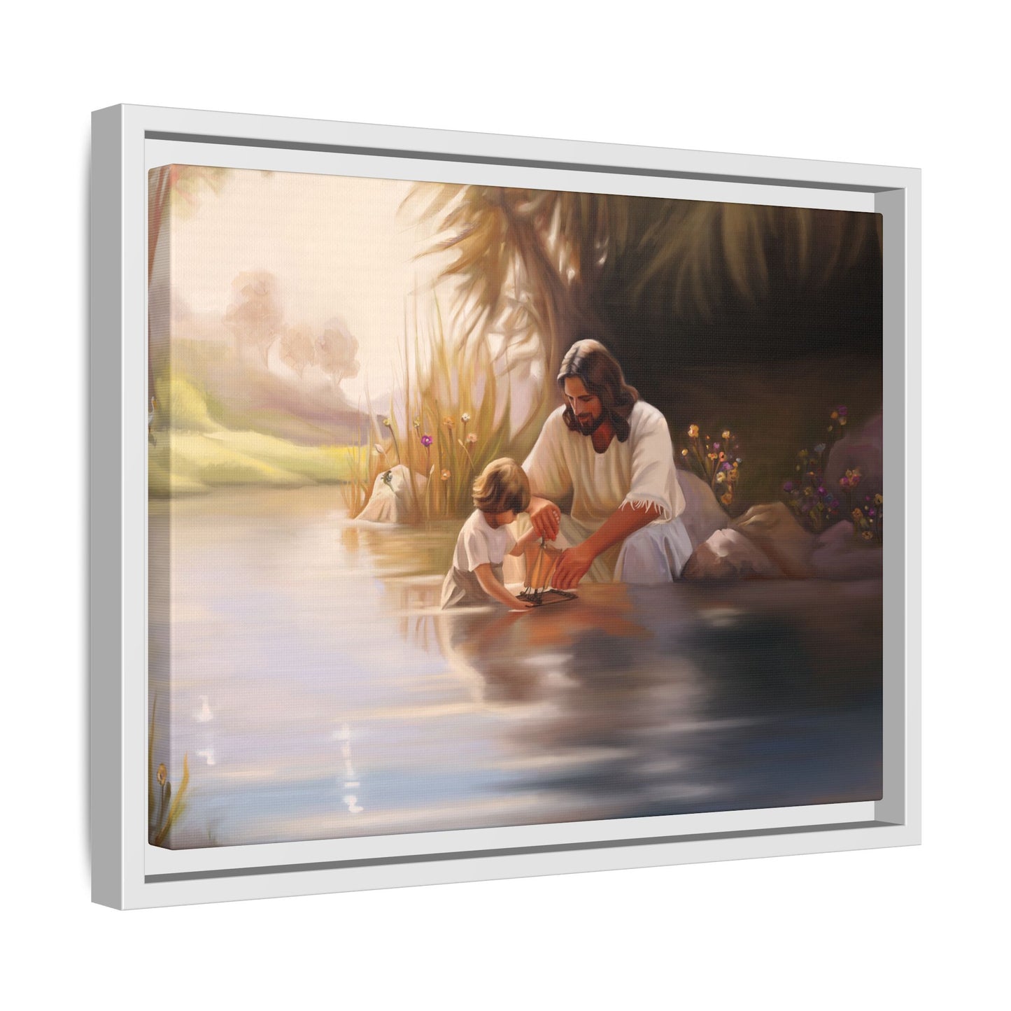 We Are His Children, Jesus Art Handmade art, Jesus Framed Artwork, Missionary Art, Canvas Print Wall Art Framed, Christian Art, Scenic and Landscape art