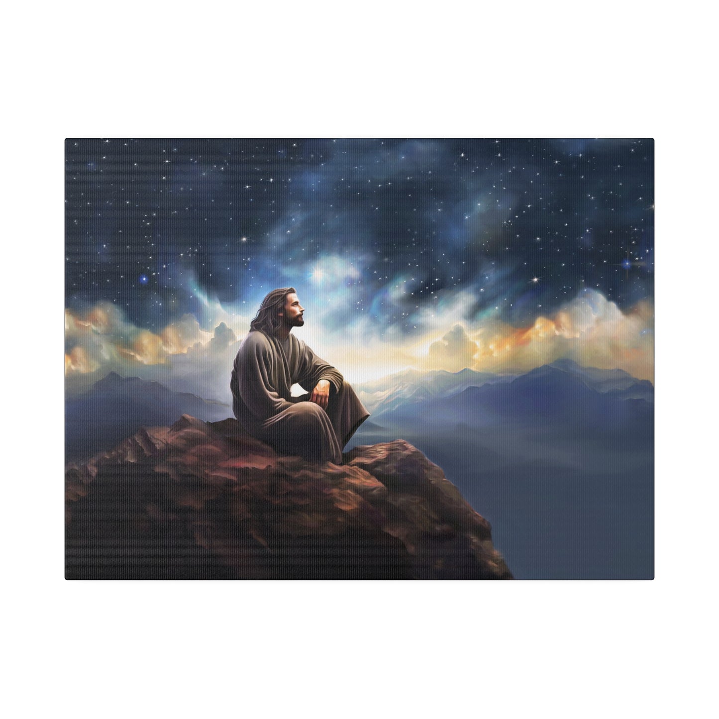 Jesus With The Stars, Fine Art Canvas Print, many sizes, Canvas, Christian Gift, Christian art