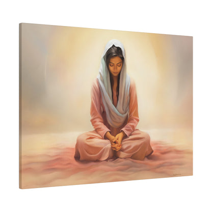 Stillness Fine Art Canvas Print, Spiritual Art, Gift for Her, Christian Artwork, Home Gift, Religious Artwork, Female Discipleship