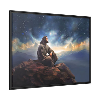Jesus With The Stars, Framed Fine Art Canvas Print of Handmade Art, many sizes, Christian Art, Christian Gifts