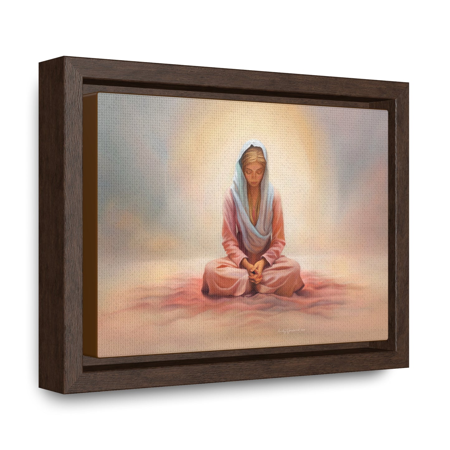 Stillness, Blonde, Fine Art Canvas Print, Beautiful Spiritual Artwork, Gift for Her, Female Discipleship