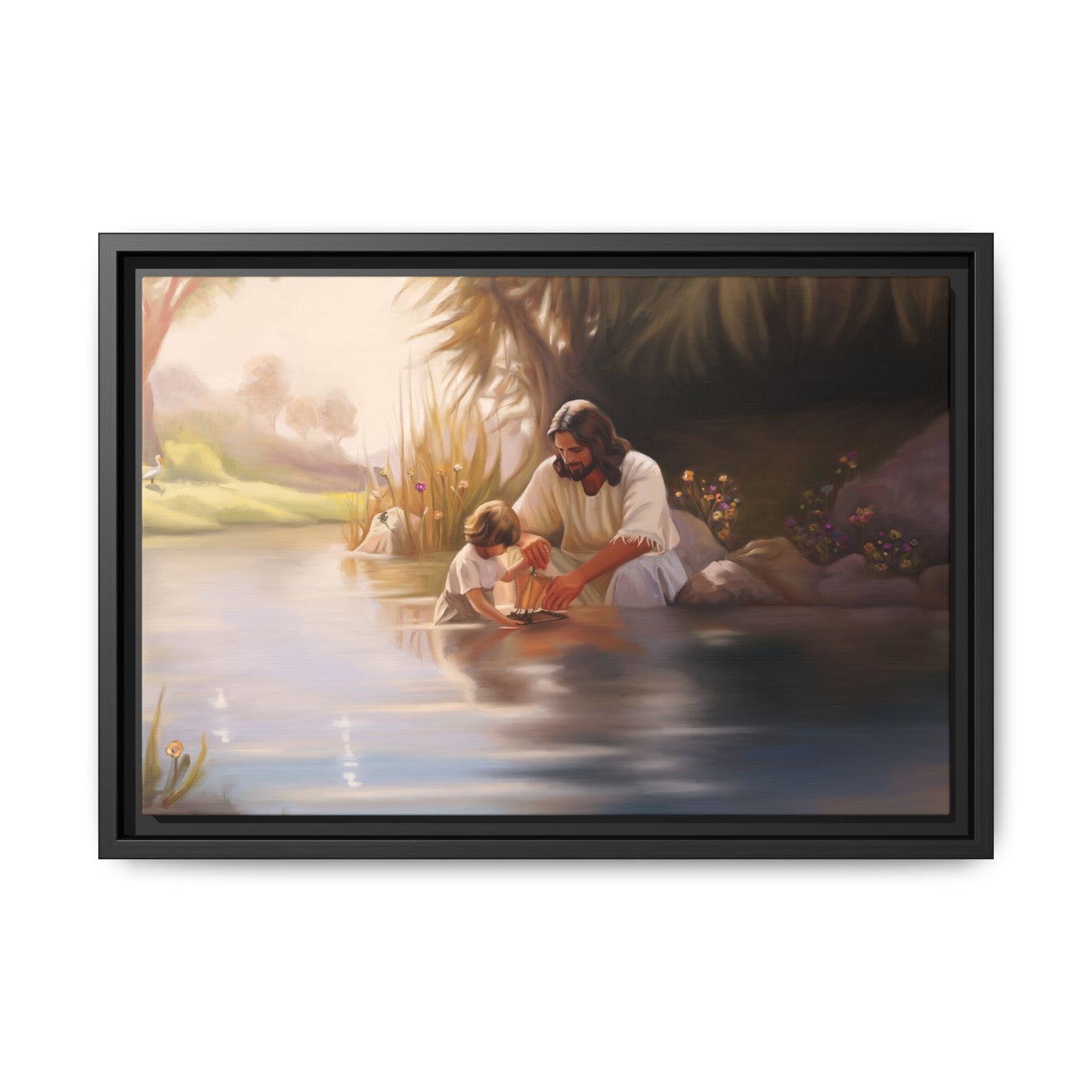 We Are His Children, Jesus Art Handmade art, Jesus Framed Artwork, Missionary Art, Canvas Print Wall Art Framed, Christian Art, Scenic and Landscape art