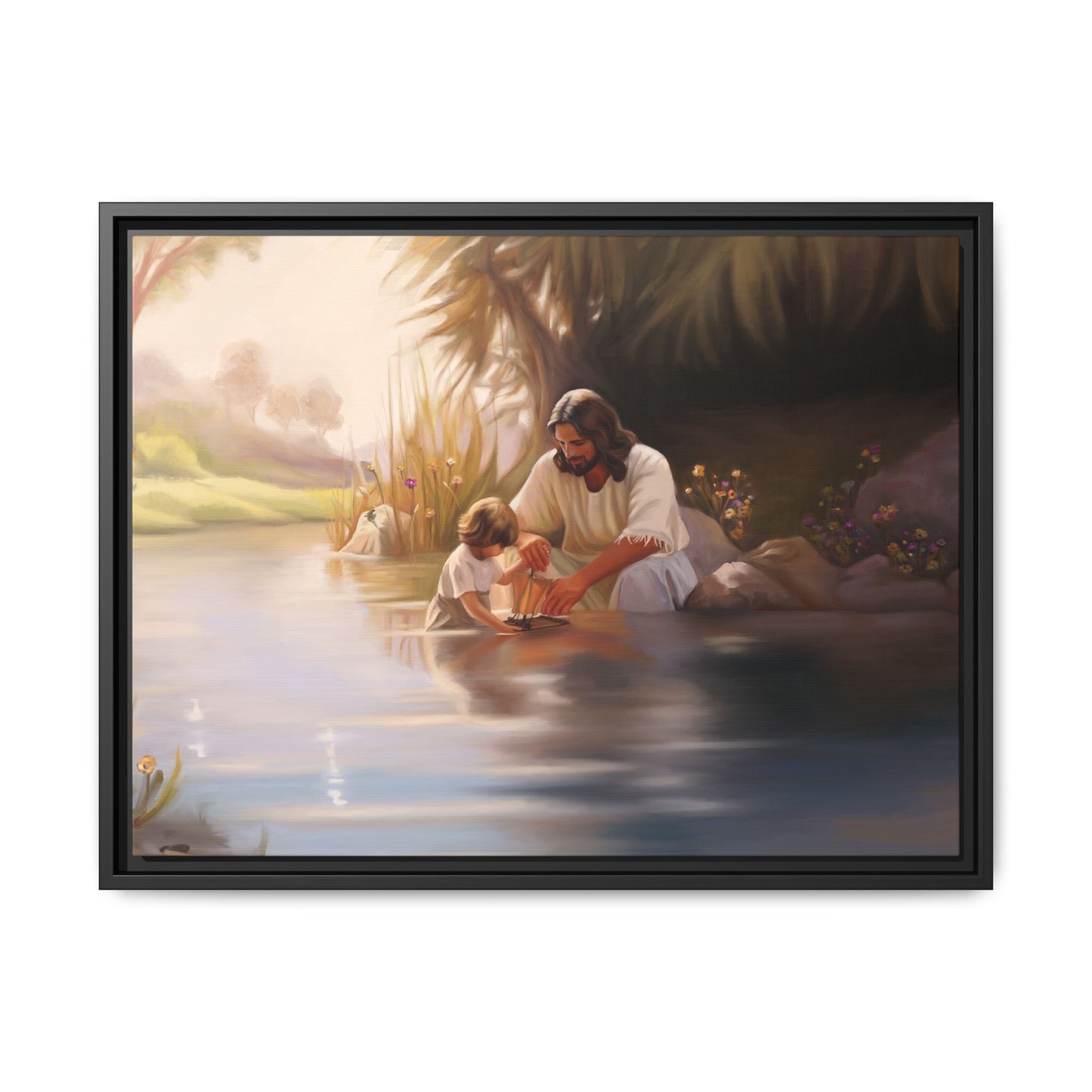 We Are His Children, Jesus Art Handmade art, Jesus Framed Artwork, Missionary Art, Canvas Print Wall Art Framed, Christian Art, Scenic and Landscape art