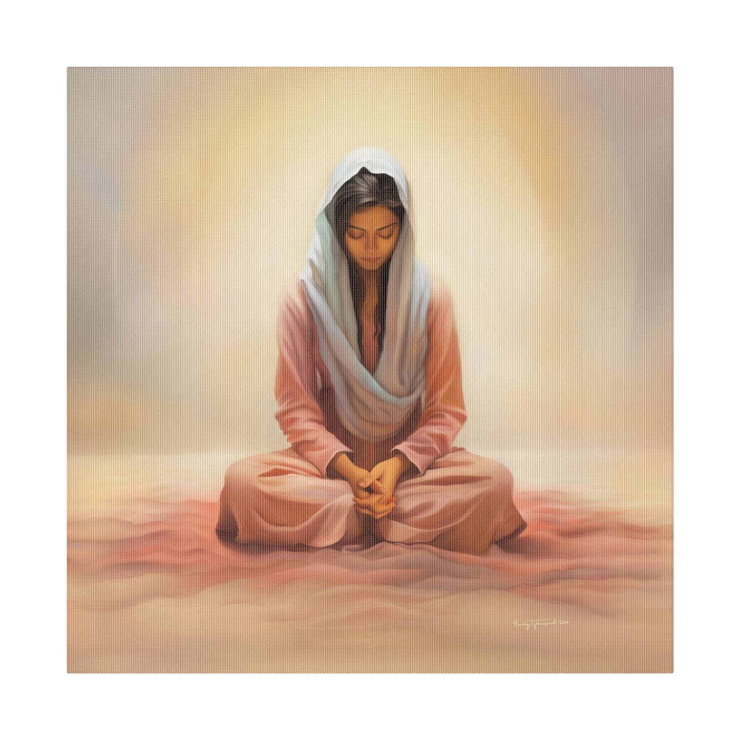 Stillness Fine Art Canvas Print, Spiritual Art, Gift for Her, Christian Artwork, Home Gift, Religious Artwork, Female Discipleship