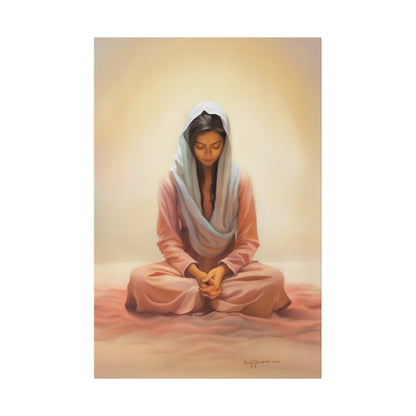 Stillness Fine Art Canvas Print, Spiritual Art, Gift for Her, Christian Artwork, Home Gift, Religious Artwork, Female Discipleship