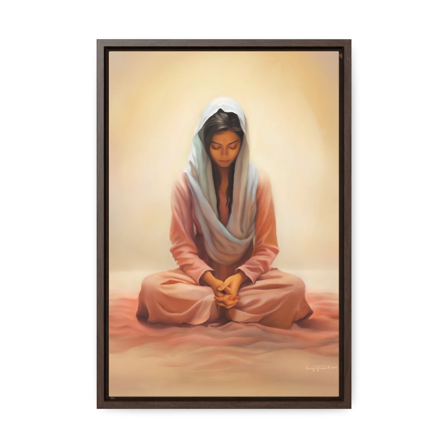 Stillness Speaks, Female Discipleship, Fine Art Canvas Print, Gift for Her, Spiritual Artwork, Stillness, Beauty for your wall