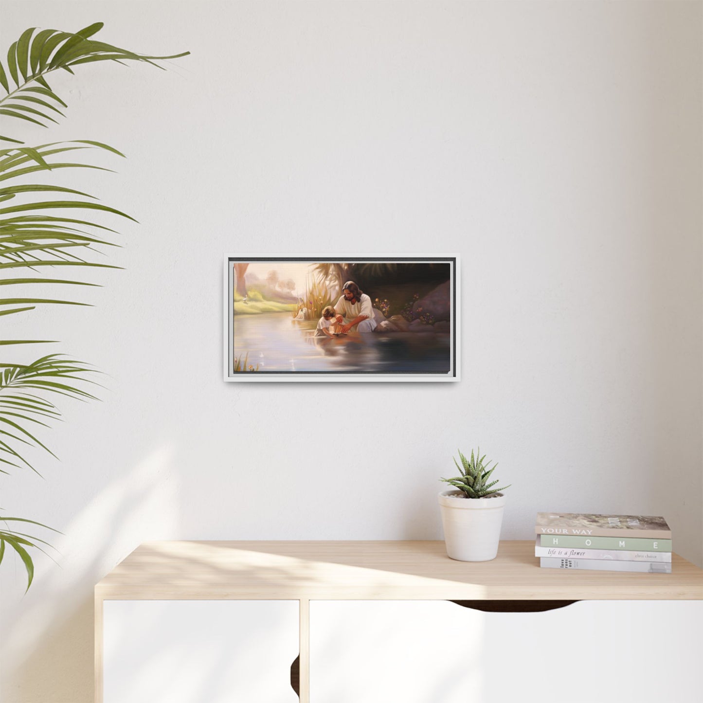 We Are His Children, Jesus Art Handmade art, Jesus Framed Artwork, Missionary Art, Canvas Print Wall Art Framed, Christian Art, Scenic and Landscape art