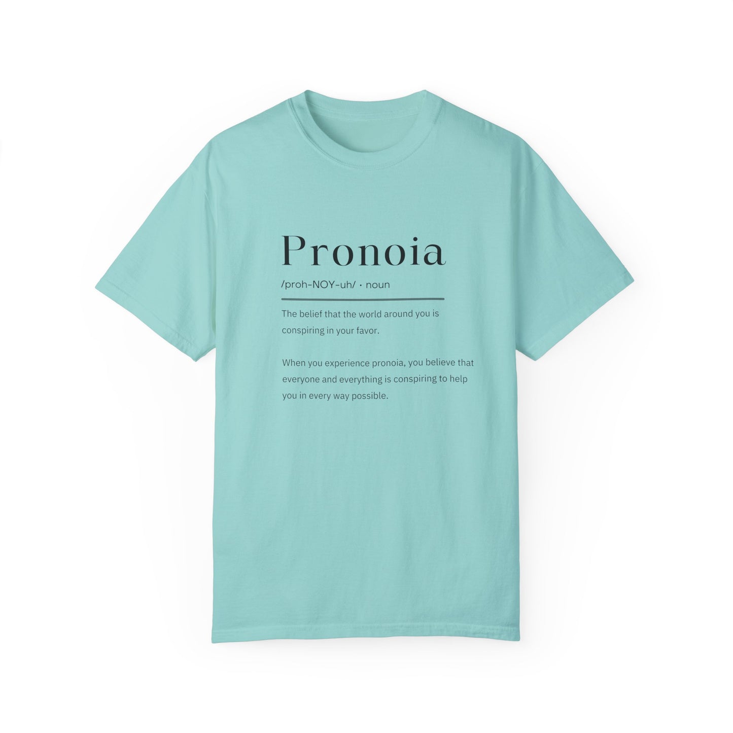 Pronoia Definition Shirt Fun Garment-Dyed T-shirt unisex