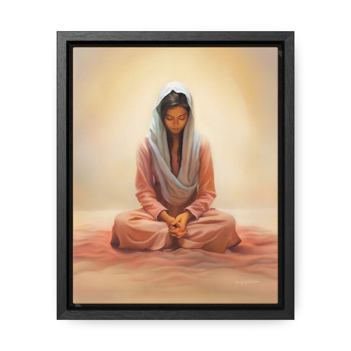 Stillness Speaks, Female Discipleship, Fine Art Canvas Print, Gift for Her, Spiritual Artwork, Stillness, Beauty for your wall