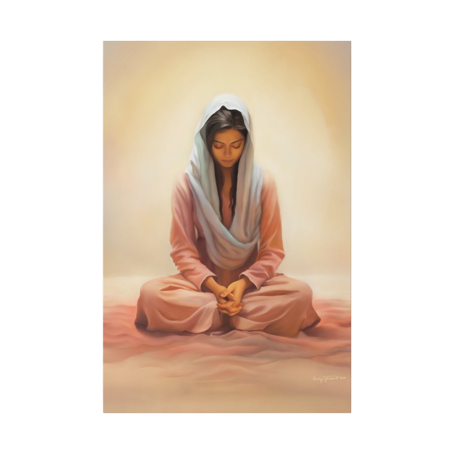 Stillness Fine Art Canvas Print, Spiritual Art, Gift for Her, Christian Artwork, Home Gift, Religious Artwork, Female Discipleship