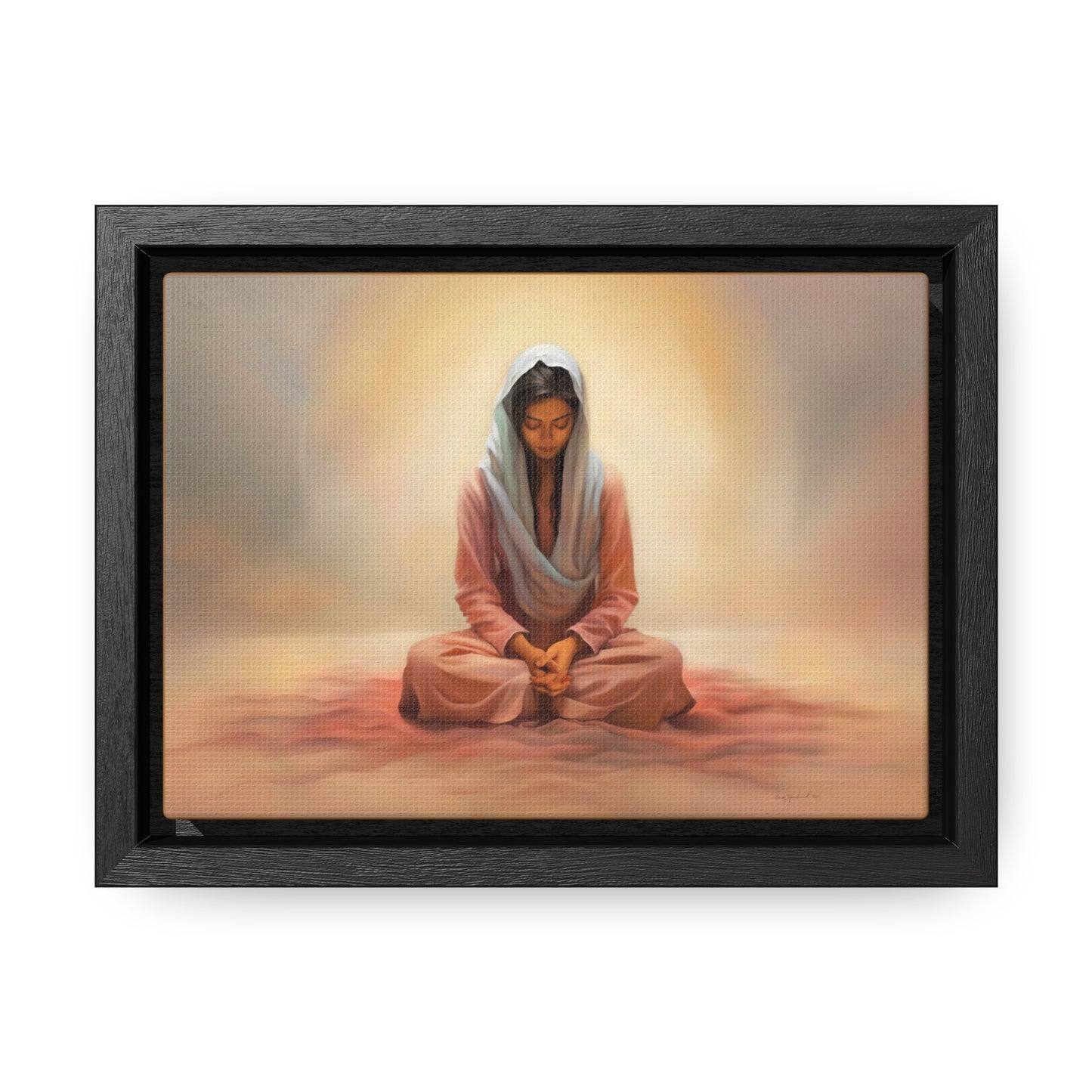 Stillness, Fine Art Canvas Print, Female Discipleship, Spiritual Art, Religious Artwork