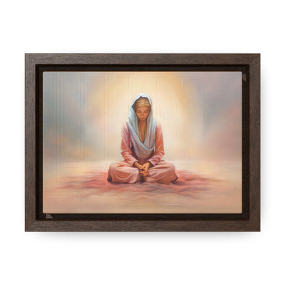 Stillness, Blonde, Fine Art Canvas Print, Beautiful Spiritual Artwork, Gift for Her, Female Discipleship