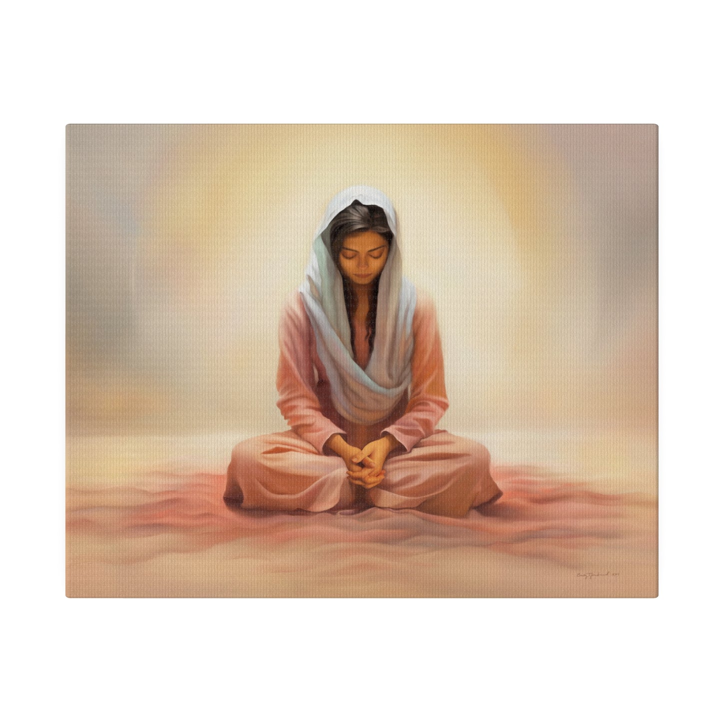 Stillness Fine Art Canvas Print, Spiritual Art, Gift for Her, Christian Artwork, Home Gift, Religious Artwork, Female Discipleship