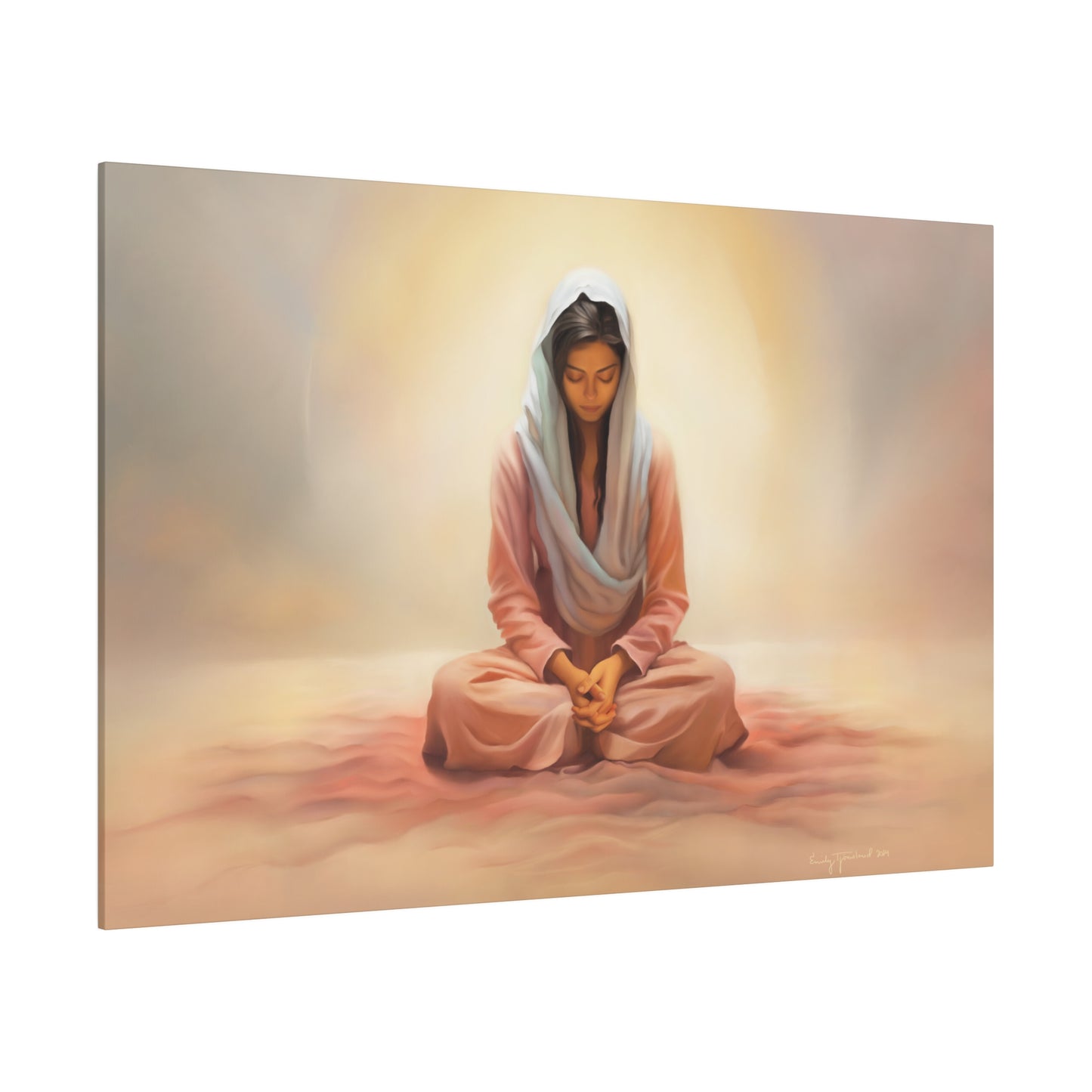 Stillness Fine Art Canvas Print, Spiritual Art, Gift for Her, Christian Artwork, Home Gift, Religious Artwork, Female Discipleship