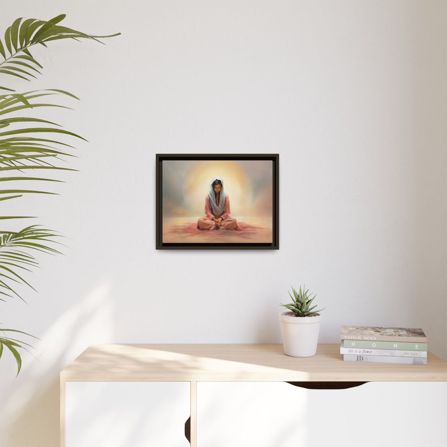 Stillness Canvas Print Artwork, Framed Wall Decor, Female Discipleship, Serene Stillness Painting, Multi-color Matte Picture