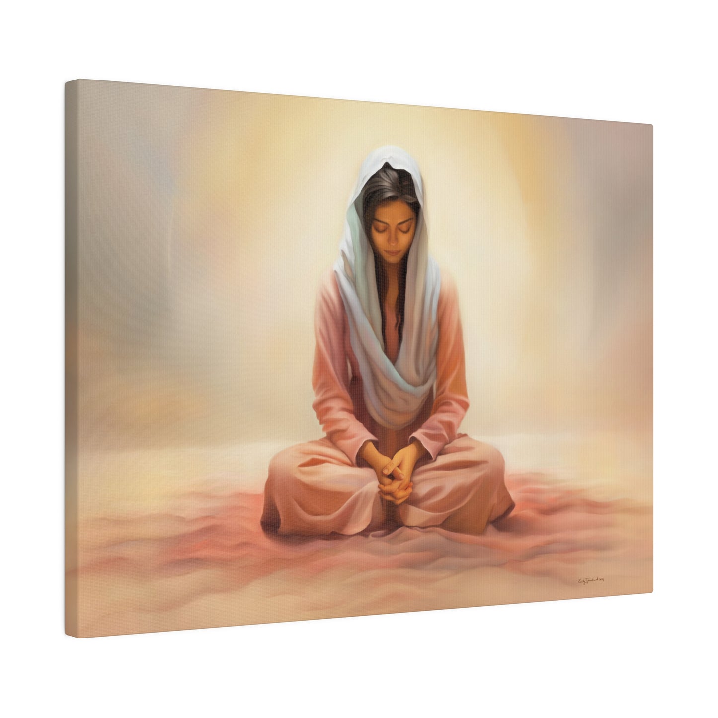 Stillness Fine Art Canvas Print, Spiritual Art, Gift for Her, Christian Artwork, Home Gift, Religious Artwork, Female Discipleship