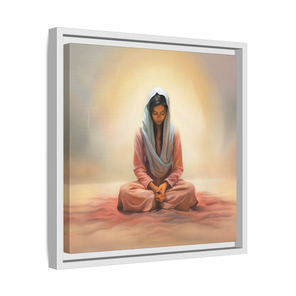 Stillness Canvas Print Artwork, Framed Wall Decor, Female Discipleship, Serene Stillness Painting, Multi-color Matte Picture