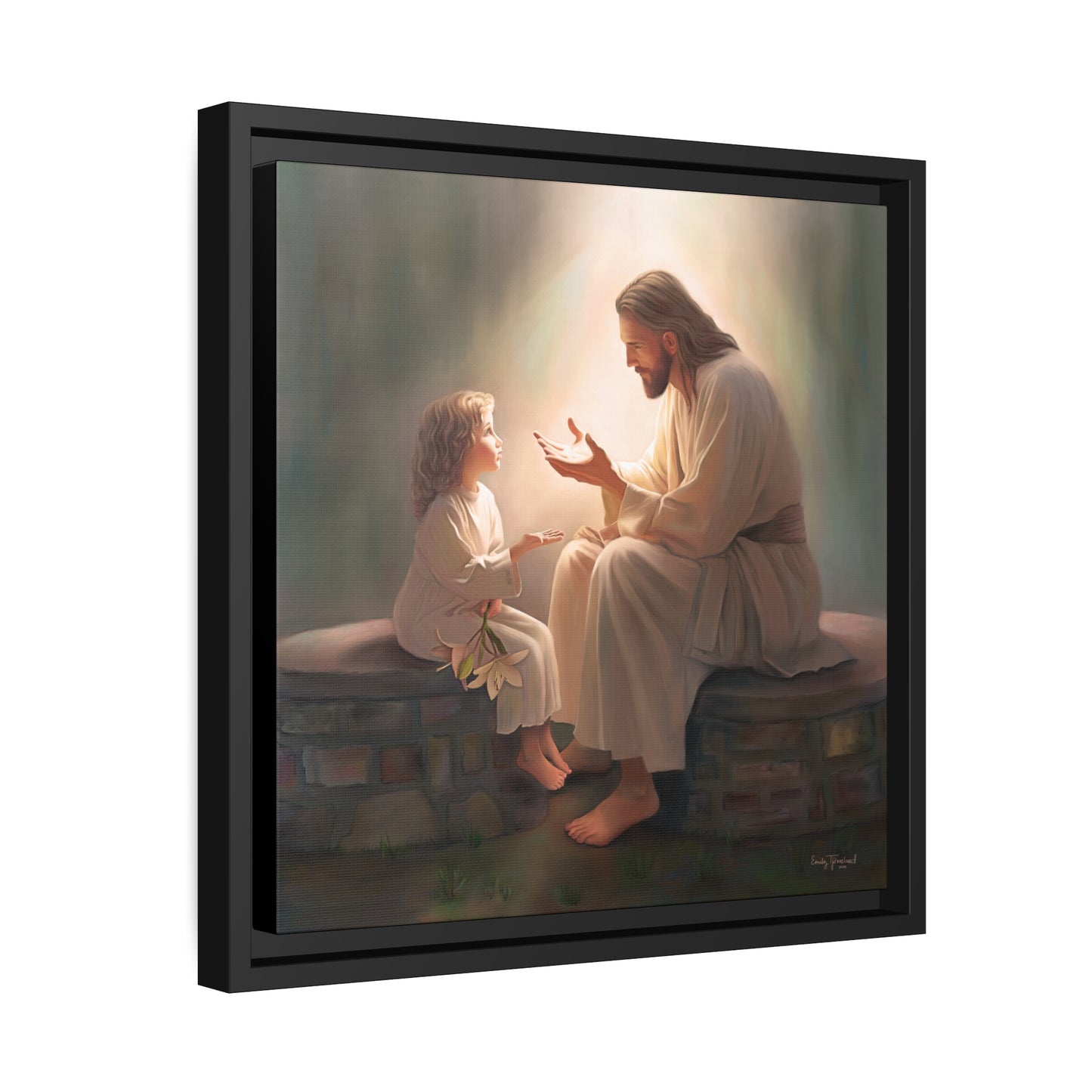 You Are The Light Fine Art Canvas Print, Picture of Jesus, Christian Gift, Christian Art, Jesus Christ Art with Child