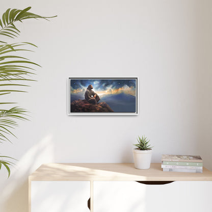 Jesus With The Stars, Framed Fine Art Canvas Print of Handmade Art, many sizes, Christian Art, Christian Gifts