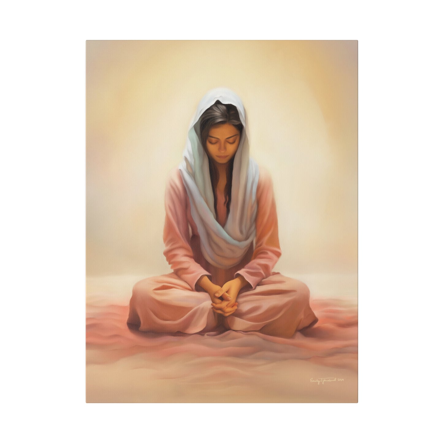 Stillness Fine Art Canvas Print, Spiritual Art, Gift for Her, Christian Artwork, Home Gift, Religious Artwork, Female Discipleship