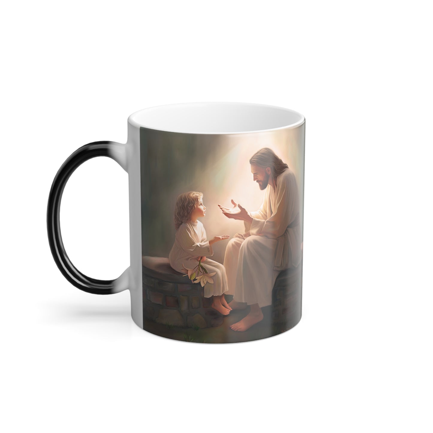 Color Morphing Mug, Jesus Gift, Christmas Gift, Fun Christmas Gift for Her, Magic Mug, 11oz