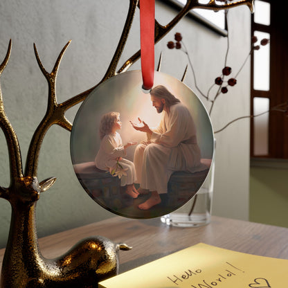 You Are The Light, fun and beautiful and touching Acrylic Jesus Ornament with Ribbon, Christmas Ornament