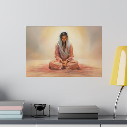 Stillness Fine Art Canvas Print, Spiritual Art, Gift for Her, Christian Artwork, Home Gift, Religious Artwork, Female Discipleship