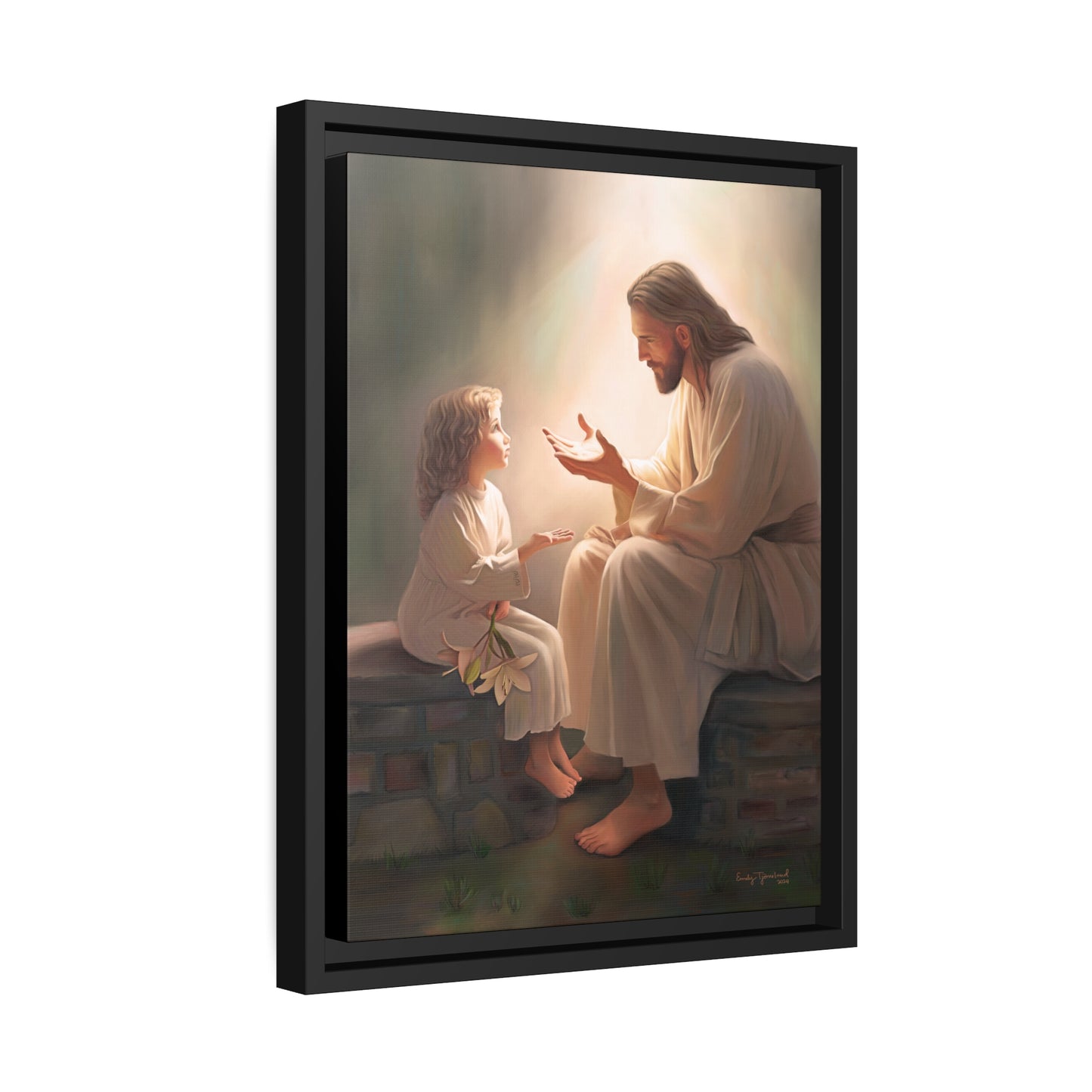 You Are The Light Fine Art Canvas Print, Picture of Jesus, Christian Gift, Christian Art, Jesus Christ Art with Child