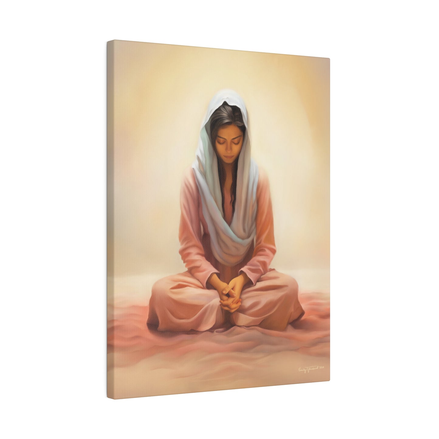 Stillness Fine Art Canvas Print, Spiritual Art, Gift for Her, Christian Artwork, Home Gift, Religious Artwork, Female Discipleship