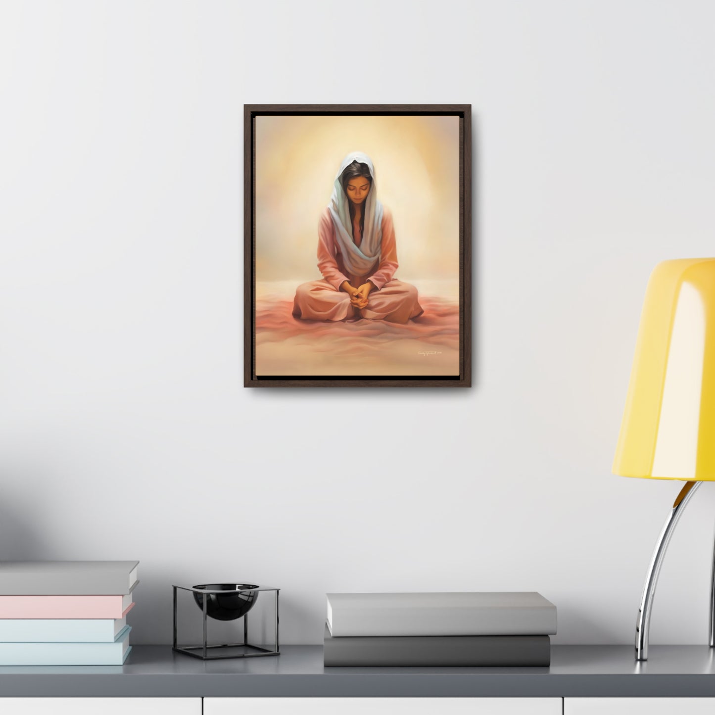 Stillness Speaks, Female Discipleship, Fine Art Canvas Print, Gift for Her, Spiritual Artwork, Stillness, Beauty for your wall