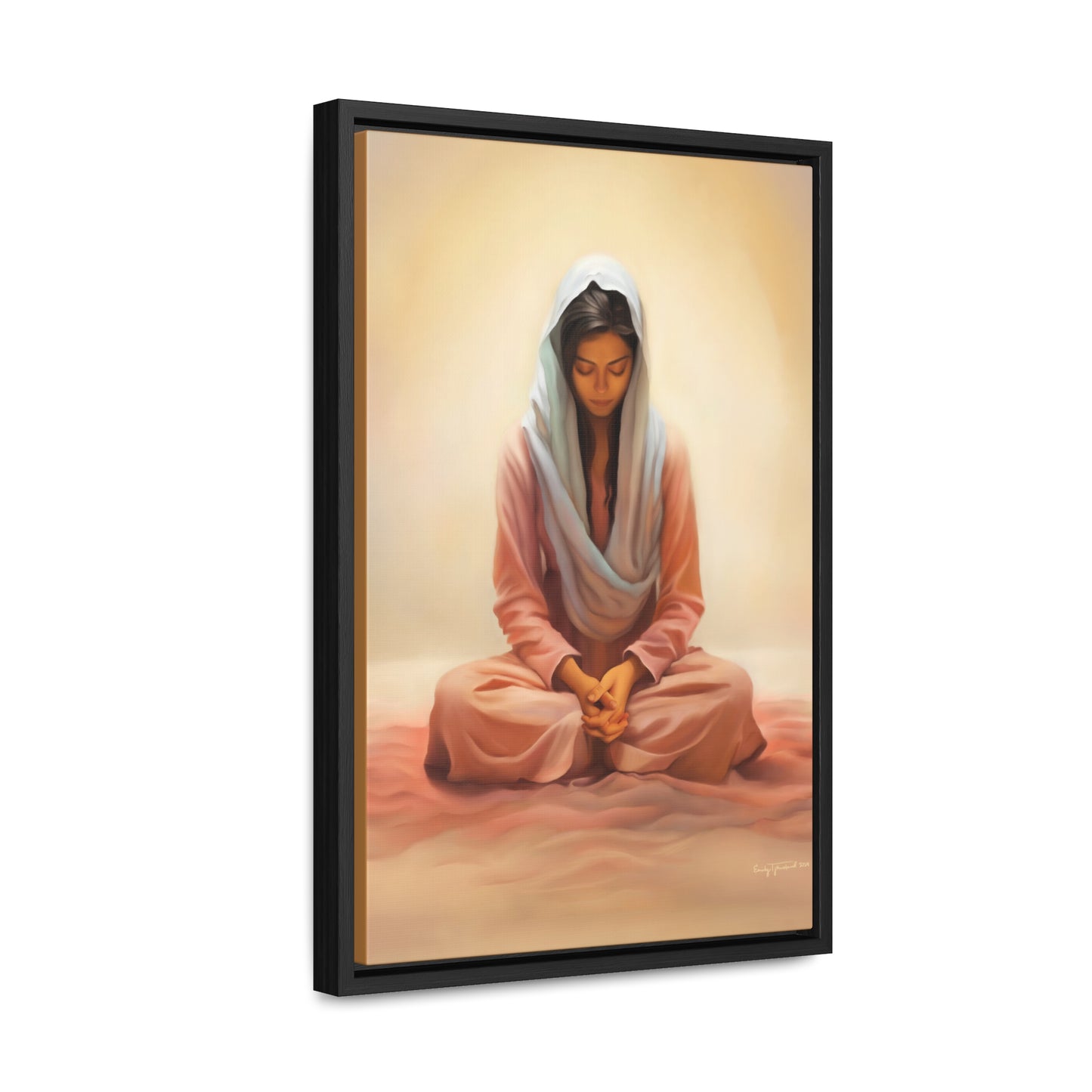 Stillness Speaks, Female Discipleship, Fine Art Canvas Print, Gift for Her, Spiritual Artwork, Stillness, Beauty for your wall