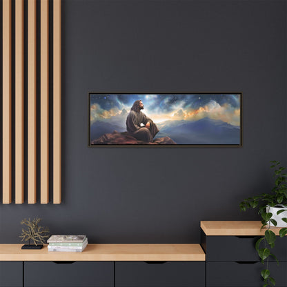 Jesus With The Stars, Framed Fine Art Canvas Print of Handmade Art, many sizes, Christian Art, Christian Gifts