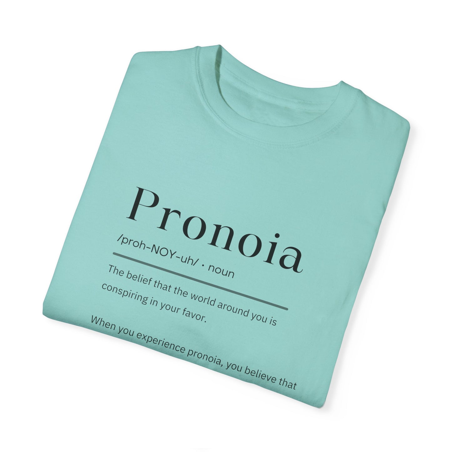 Pronoia Definition Shirt Fun Garment-Dyed T-shirt unisex