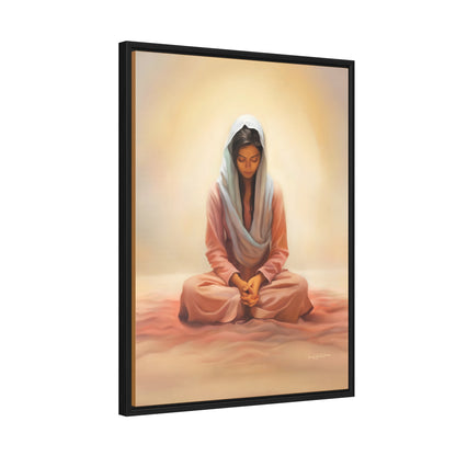 Stillness Speaks, Female Discipleship, Fine Art Canvas Print, Gift for Her, Spiritual Artwork, Stillness, Beauty for your wall