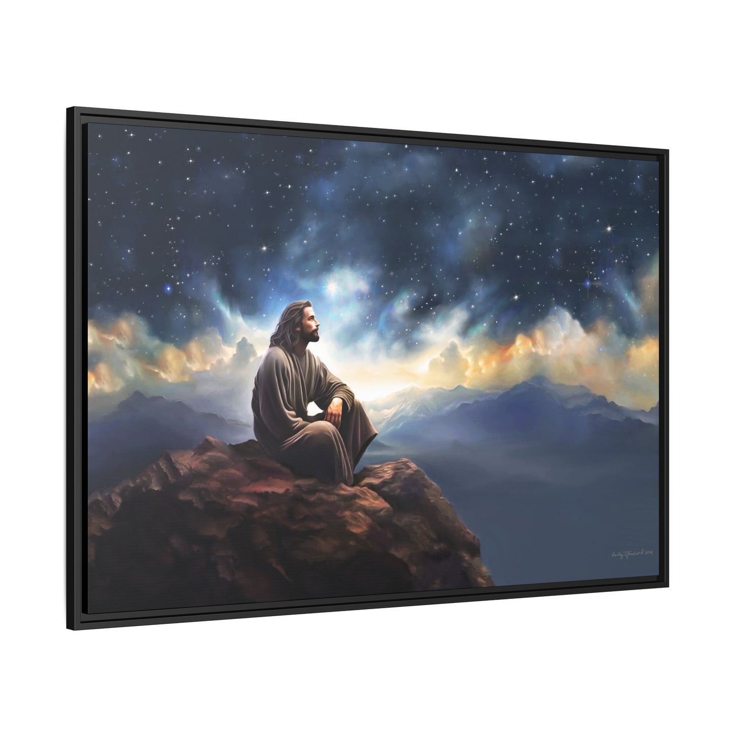 Jesus With The Stars, Fine Art Canvas Print, many sizes, Christian Art, Christian Gifts