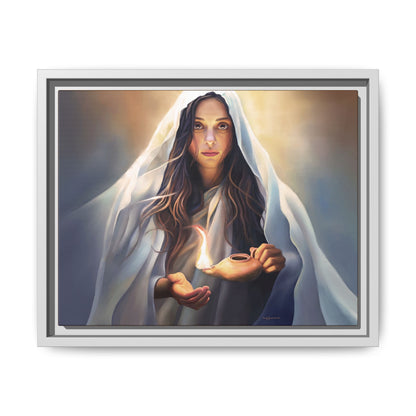 Mary Magdalene Woman Courage Framed Canvas Print of Painting, Female Discipleship, Beautiful Inspirational Art for Christians and Girls, 10 Virgins