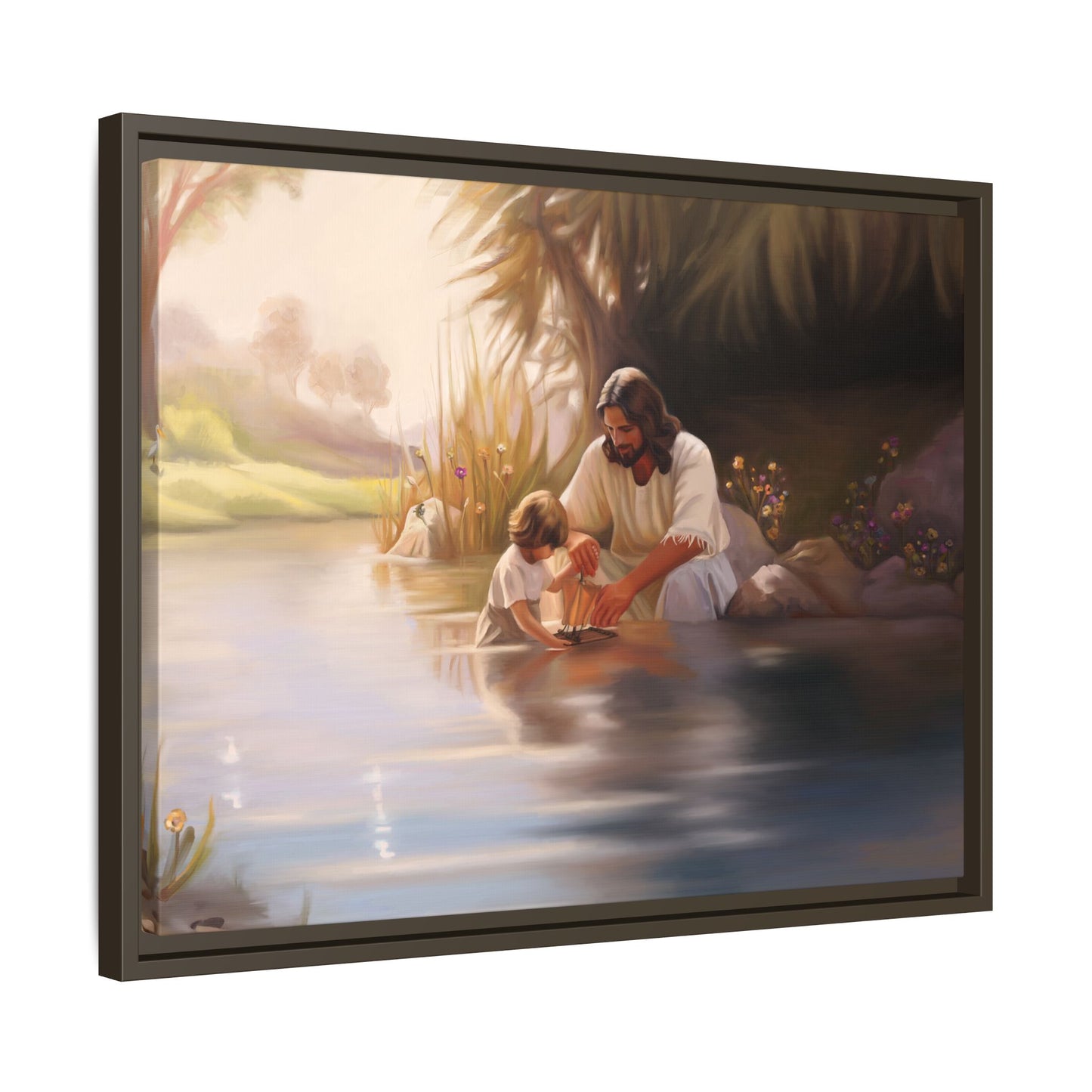 We Are His Children, Jesus Art Handmade art, Jesus Framed Artwork, Missionary Art, Canvas Print Wall Art Framed, Christian Art, Scenic and Landscape art