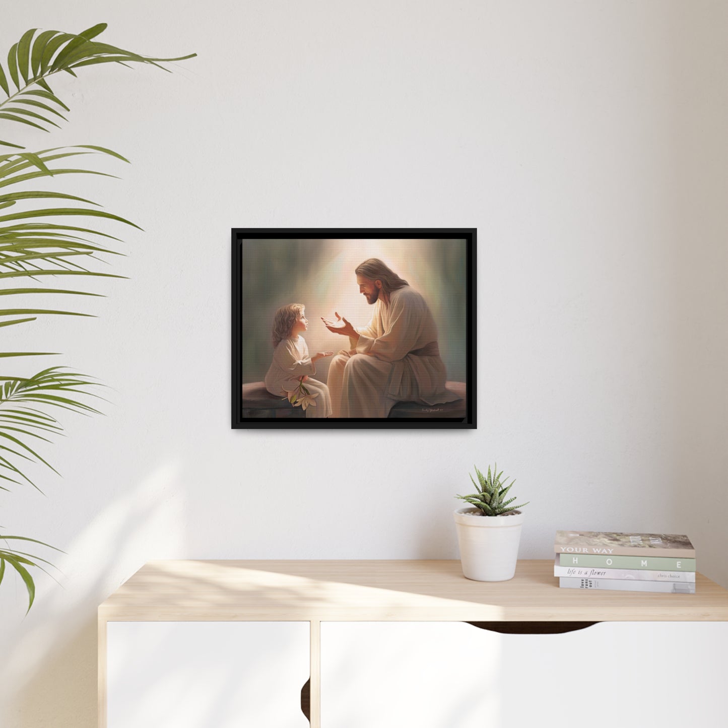 You Are The Light Fine Art Canvas Print, Picture of Jesus, Christian Gift, Christian Art, Jesus Christ Art with Child