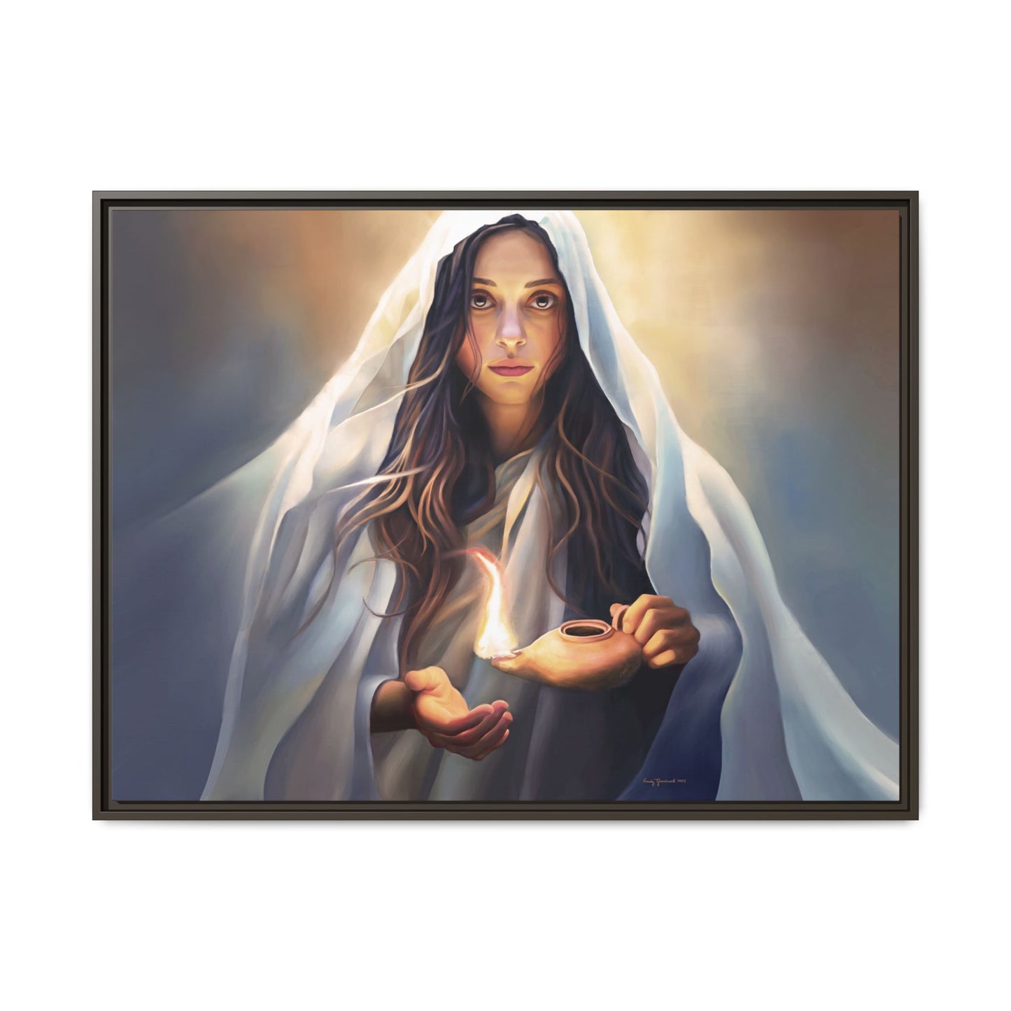 Mary Magdalene Woman Courage Framed Canvas Print of Painting, Female Discipleship, Beautiful Inspirational Art for Christians and Girls, 10 Virgins