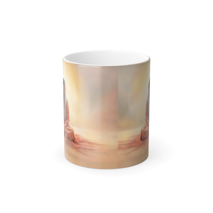 Stillness magic mug, color changing to reveal artwork, fun gift