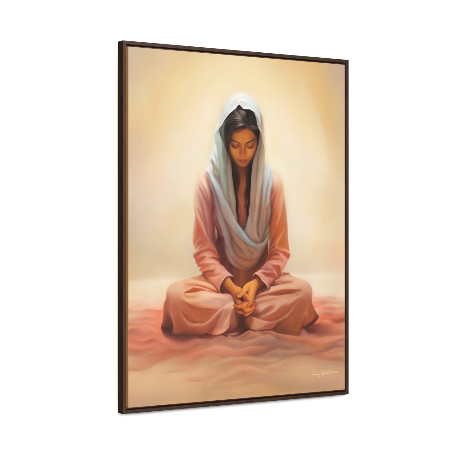 Stillness Speaks, Female Discipleship, Fine Art Canvas Print, Gift for Her, Spiritual Artwork, Stillness, Beauty for your wall