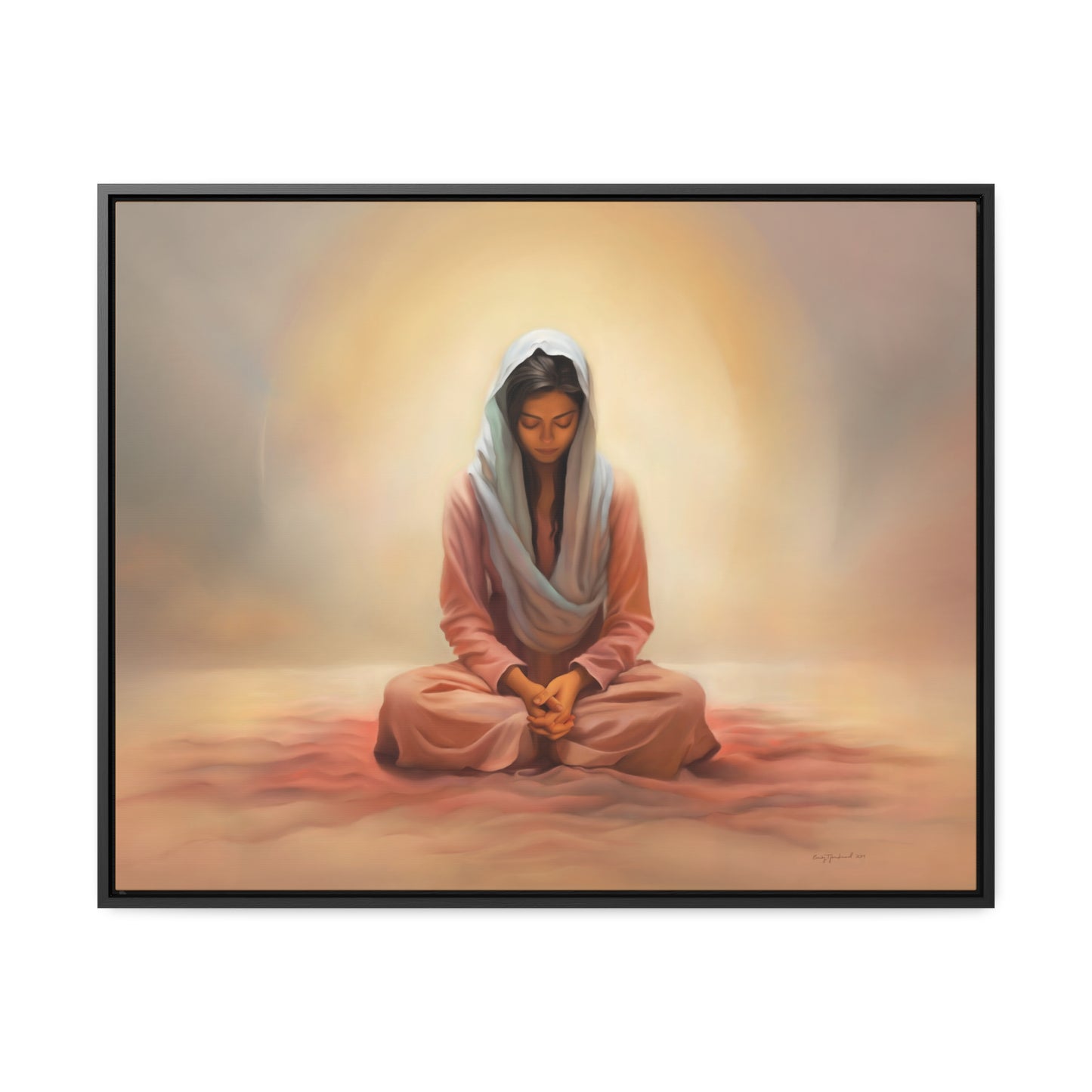 Stillness, Fine Art Canvas Print, Female Discipleship, Spiritual Art, Religious Artwork