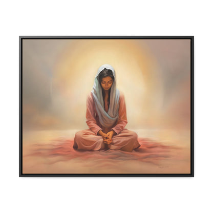 Stillness, Fine Art Canvas Print, Female Discipleship, Spiritual Art, Religious Artwork