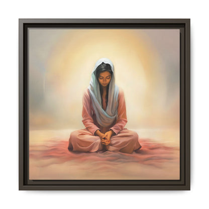 Stillness Canvas Print Artwork, Framed Wall Decor, Female Discipleship, Serene Stillness Painting, Multi-color Matte Picture