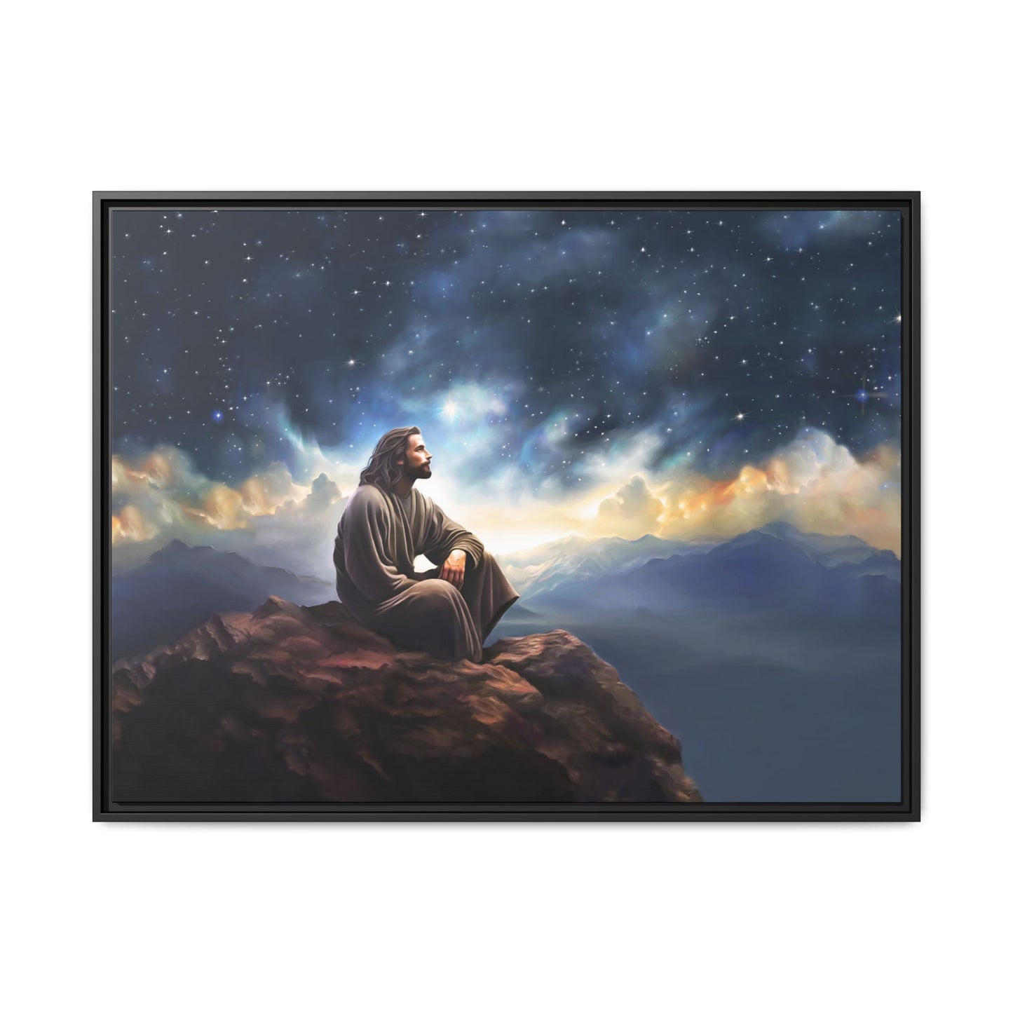 Jesus With The Stars, Fine Art Canvas Print, many sizes, Christian Art, Christian Gifts