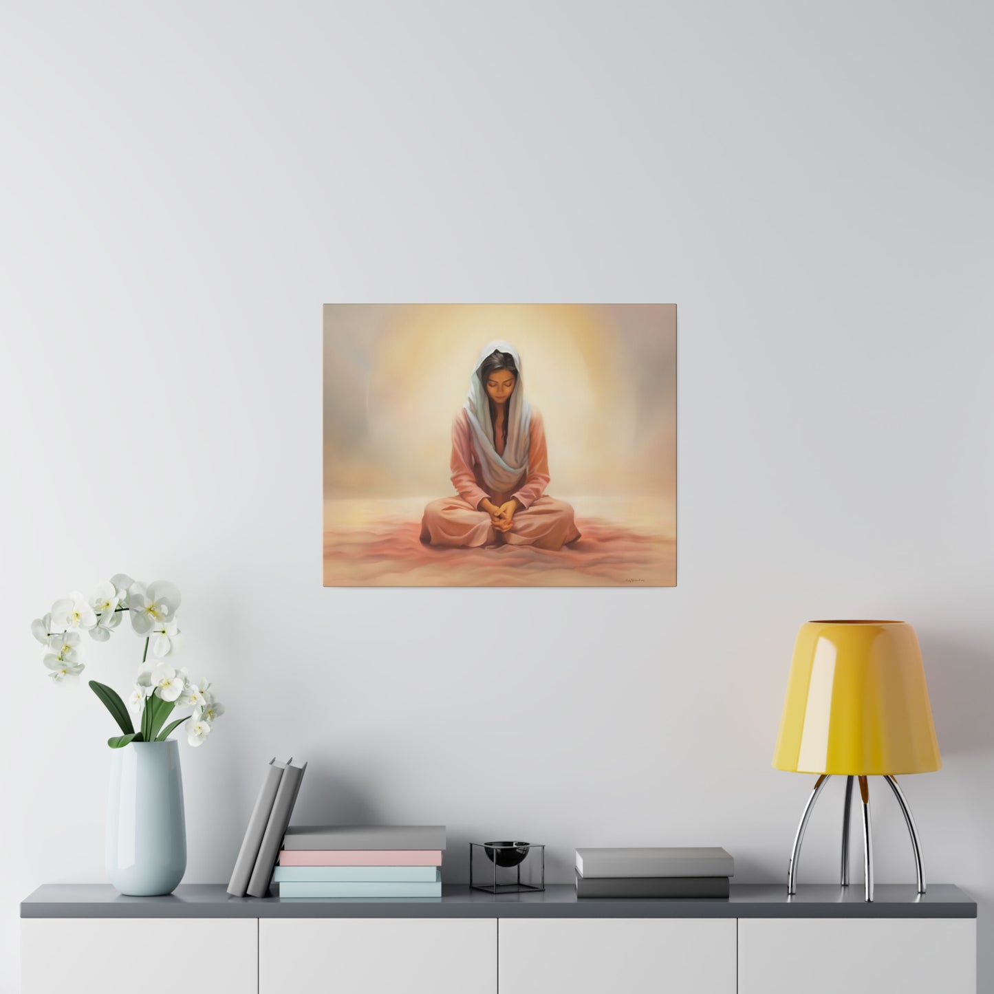 Stillness Fine Art Canvas Print, Spiritual Art, Gift for Her, Christian Artwork, Home Gift, Religious Artwork, Female Discipleship