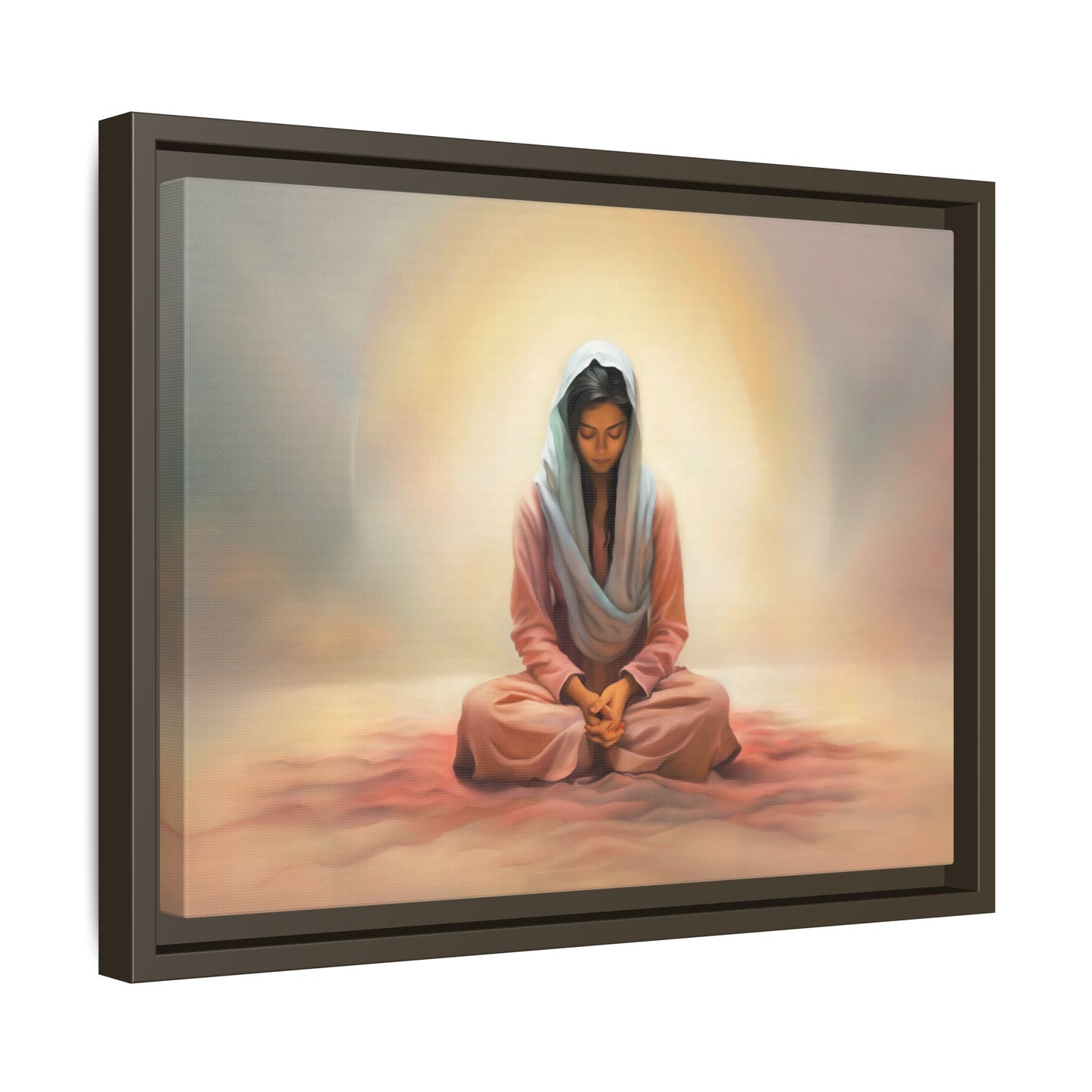 Stillness Canvas Print Artwork, Framed Wall Decor, Female Discipleship, Serene Stillness Painting, Multi-color Matte Picture