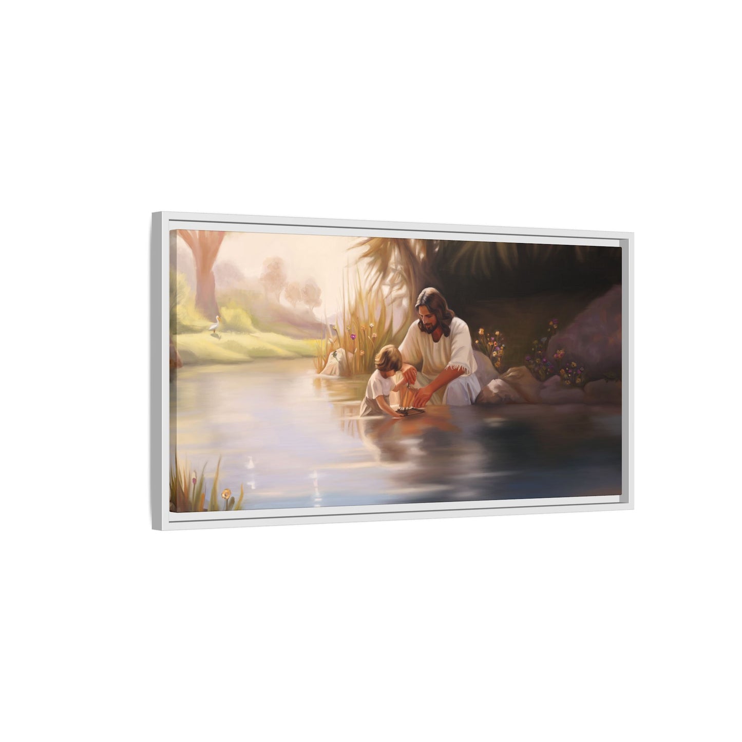 We Are His Children, Jesus Art Handmade art, Jesus Framed Artwork, Missionary Art, Canvas Print Wall Art Framed, Christian Art, Scenic and Landscape art