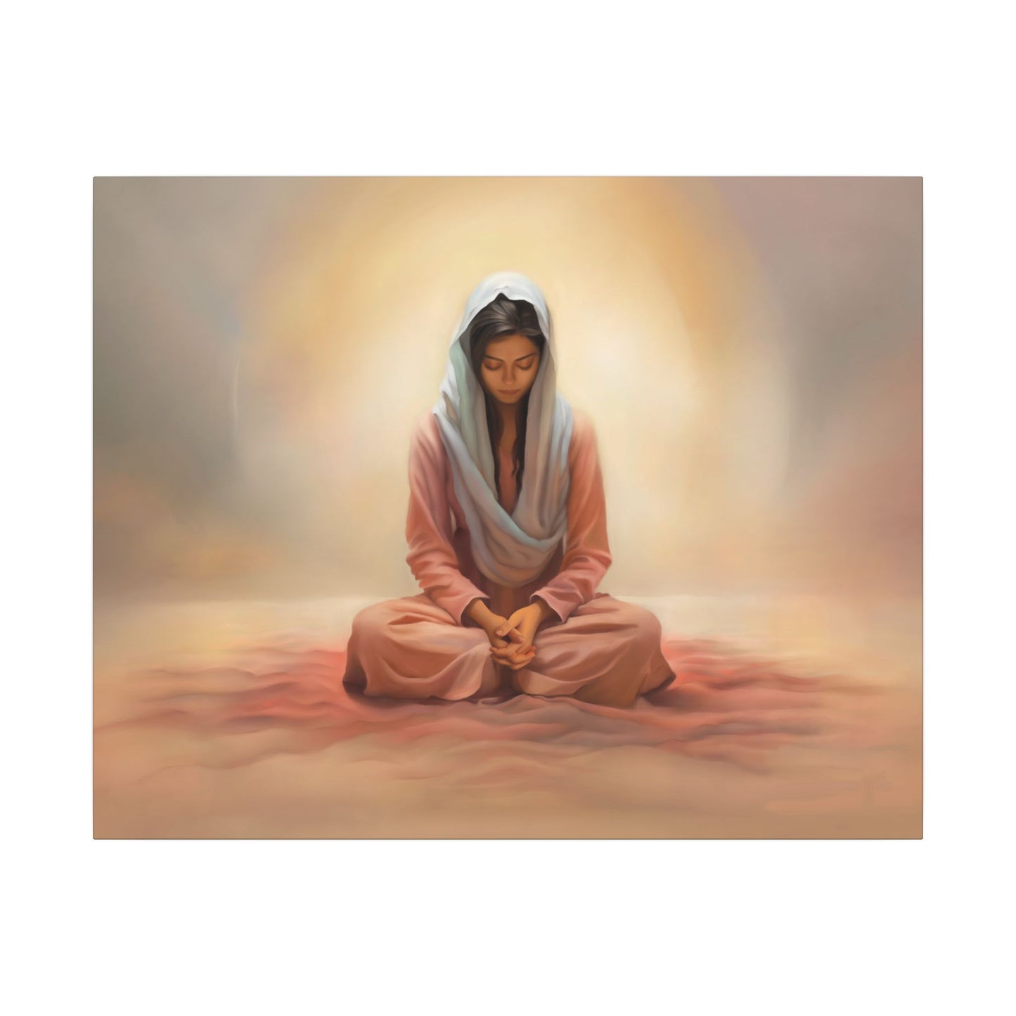 Stillness Canvas Print, Female Discipleship Collection, Stillness Fine Art Canvas Print, Gift for Her, Christian Artwork, Home Gift,