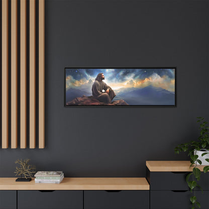 Jesus With The Stars, Framed Fine Art Canvas Print of Handmade Art, many sizes, Christian Art, Christian Gifts
